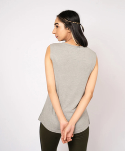 Camiseta holgada sin mangas personalizada OEM/ODM para mujer, camisetas sin mangas con estampado para mujer, chaleco informal con tirantes - Product Image 3