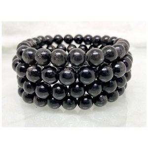 Worldwide Selling Excellent Quality Wholesale Healing Meditation Black Color Healing Apachetears Round <b>Gemstone</b> Beaded <b>Bracelet</b> - Product Image 6