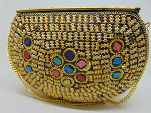 Pochette à rabat en métal mosaïque avec motif en laiton <span class=keywords><strong>doré</strong></span> à motifs oculaires - Product Image 3