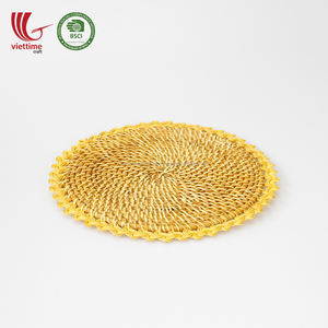 Nuevo diseño al por mayor marrón mimbre mantel cargador tejidas a mano hecho en Vietnam - Product Image 2