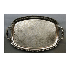 Vintage และ Antiqui เงินเสิร์ฟถาดทองเหลืองขายร้อนและคุณภาพสูง - Product Image 1