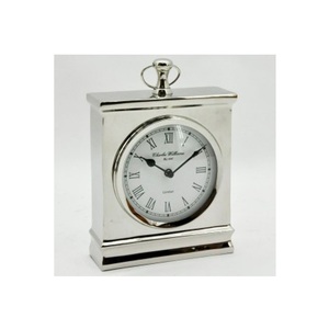 Table décorative en métal horloge romaine avec finition de couleur rouge forme ronde haute qualité avec poignée pour la décoration de la maison - Product Image 3