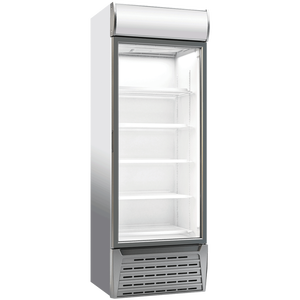 Refrigerador de exhibición de bebidas vertical comercial de 468 L, puerta de vidrio individual, refrigeración por aire, temperatura única, Klimasan SC505, 5 estantes - Product Image 1