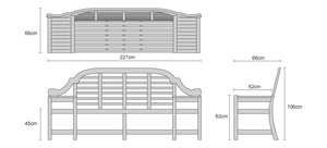 Banco de Patio de Madera Sólida, Moderno y Duradero, con Estructura de Teca, Personalizable para Uso en Parques, Modelo B010 - Product Image 2