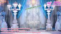 Lanternes marocaines professionnelles magiques pour l'entrée de mariage, taille personnalisée, décoration d'allée de luxe en métal et fibre de verre