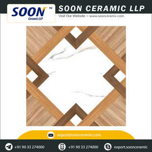 Newly Rustic Design 600x600 Porcelain Floor Tiles with Flowers & Plants Texture Acid-Resistant for Hotel Use - Product Image 3