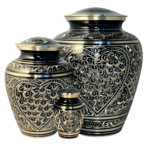 Brassworld Inde adulte Style américain urne funéraire ensemble comprend laiton et bois coeur souvenir et urne de crémation - Product Image 3