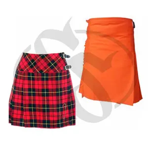 Plain Black Tartan Kilt/Traditionele Hoogland Rok/Schotse Kilt Rokken