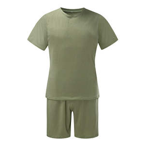 2021 Plain wholesale <b>t</b> <b>shirts</b> short set sweat 2 piece set mens <b>t</b> <b>shirt</b> and shorts sets washed oversize 100% cotton men tshirt - Product Image 3