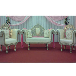 Conjunto de muebles de plata para boda, muebles elegantes de madera para boda asiática, sofá plateado, venta al por mayor, Londres - Product Image 1