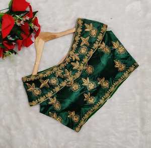 Lehenga-Bordado de tela de seda para mujer, bordado con secuencia, para trabajo, en línea - Product Image 2