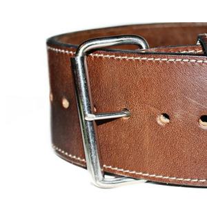 Ceinture en cuir de vachette véritable de 4 pouces de large personnalisée pour la dynamophilie Ceinture de dynamophilie à une broche de 10mm Ceinture d'entraînement robuste - Product Image 6
