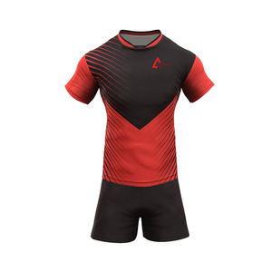 Ensemble de chemises de rugby à impression par sublimation pour le football, uniformes personnalisés, style avec affichage unique du nom de l'équipe - Product Image 1