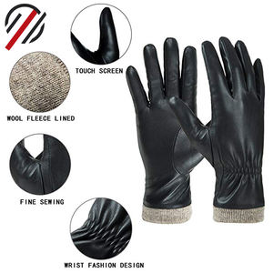 BSCI Manufacturer's 2024 Custom Black Bridal Style Men's Winter <b>Fingerless</b> <b>Gloves</b> with Touch Screen Thicken Design - Product Image 5
