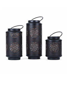 Vente chaude Antique-fini Style marocain en métal bougie lanterne à la main suspendu bougeoir de noël pour la maison balcon - Product Image 2