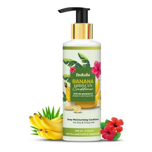 100% Pure Banana Hibiscus Fruit Conditioner pour cheveux fins Formule crème lissante et nourrissante Caractéristiques Bas prix offert - Product Image 1