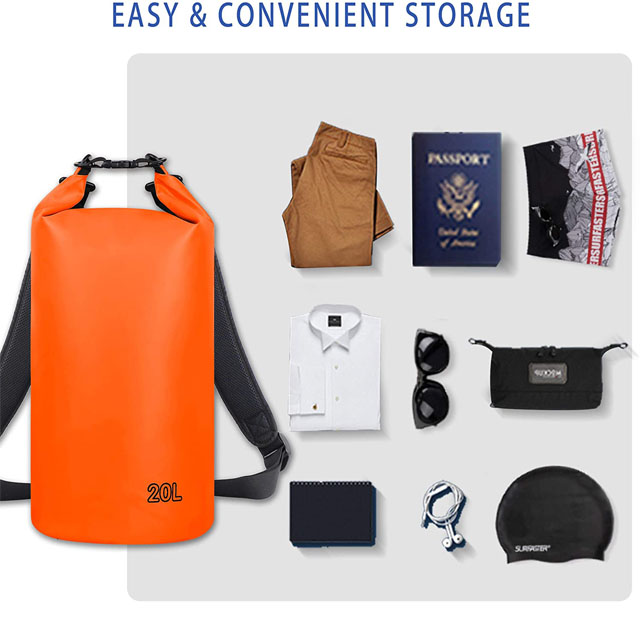 waterproof dry backpack  PVC Rafting Sports Kayaking Travel 20L Dry Bag Waterproof Backpack