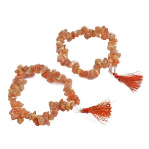 Bracelet de yoga en éclats de pierre de soleil naturelle de haute qualité pour la guérison - Product Image 1