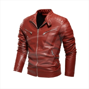Chaqueta de cuero para hombre, abrigo de PU de Color sólido, chaqueta de motocicleta de felpa para invierno - Product Image 4