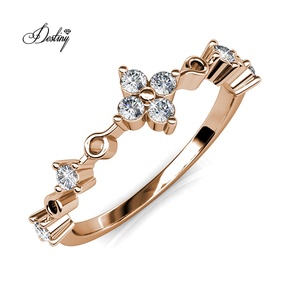 <span class=keywords><strong>Argent</strong></span> 925 <span class=keywords><strong>Fine</strong></span> Jewelry Daisini orné de cristaux <span class=keywords><strong>Swarovski</strong></span> Trendy Fashion Vayne Princess Layered Ring for Women - Product Image 5
