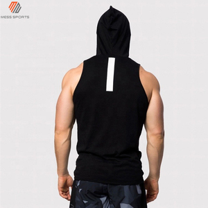 MESS SPORTS Camisetas sin Mangas con Capucha para Hombre, Chalecos Casuales, Ropa Deportiva Transpirable de Secado Rápido de Poliéster/Algodón - Product Image 2