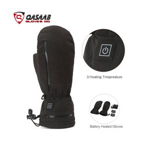 Vente en gros de mitaines et de cuirs noirs imperméables imperméables et respirants en cuir et neige gants de ski personnalisés pour hommes et femmes - Product Image 2
