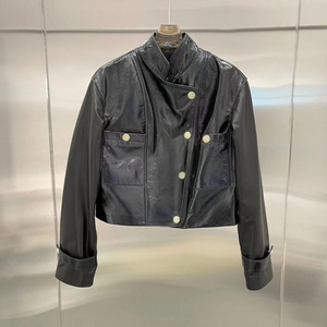 Veste courte en cuir de vache 100%, vêtement pour femmes, en cuir pur, de qualité supérieure, Original - Product Image 6