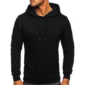Sudadera con capucha de algodón con logotipo personalizado al por mayor para hombre, jersey negro de manga larga a la moda, OEM personalizado para la temporada de invierno - Product Image 5