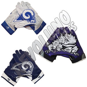 Récepteur Gants de football américain Sticky Palm Hawks Design personnalisé pour les équipes Gants de football en gros - Product Image 2