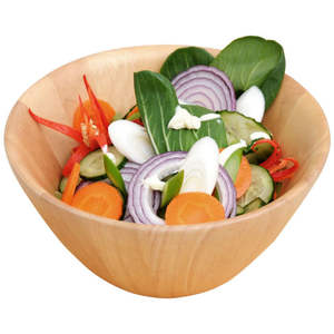 Bol à salade en bois de haute qualité, pour serveur, grand bol à salade en bois d'acacia pour les soldes, vaisselle de table 1 pièce - Product Image 5