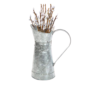 Jardinière de taille et de forme personnalisées en pot de fleur galvanisé avec poignée pour la maison, les hôtels et les restaurants - Product Image 1