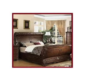 Sheesham Wood Brown <b>Wooden</b> Bedroom Furniture Set - Product Image 1