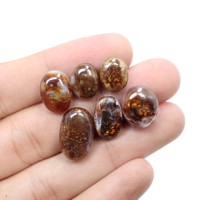 Agate de feu mexicaine naturelle de qualité rare, cabochon lisse, pierre précieuse, agate de feu, taille 10x9 MM à 17x11 MM, prix de gros
