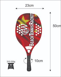 Raquetas de Tenis Playa y Pádel de Fibra de Carbono Personalizadas con Logotipos, Combinaciones de Colores, Peso 310-330g, Longitud 50cm - Product Image 3