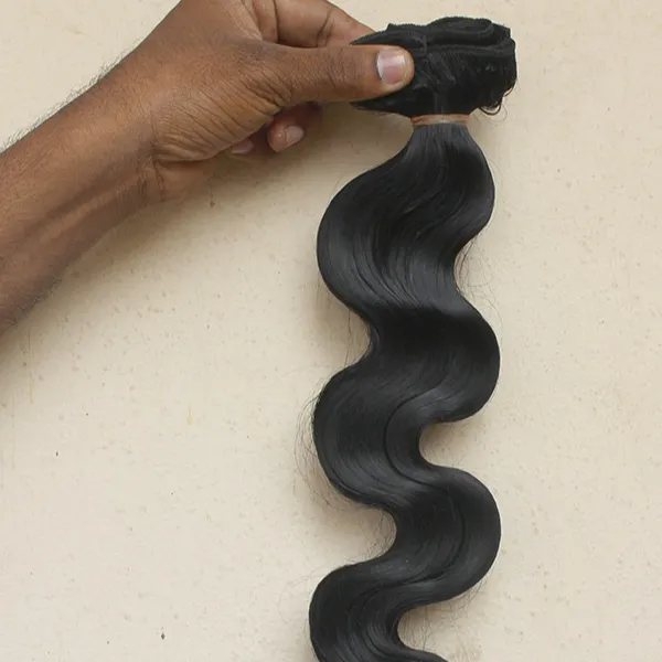 Factory wholesale Natural color body wave human virgin Indian Hair