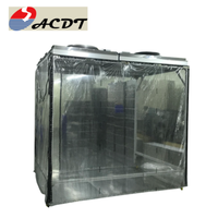 Cabine de production modulaire ACDT Classe 100 à parois souples et flux d'air, nouvelle cabine de production personnalisable pour usines de fabrication, garantie 1 an