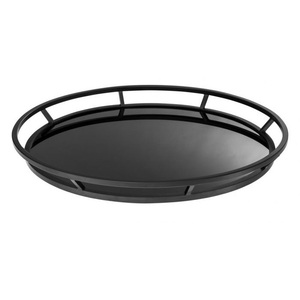 Plateau de service fait à la main en forme d'hexagone, plateau de service à deux miroirs de couleur personnalisée, plat miroir moderne en métal pour la maison à bas prix - Product Image 5