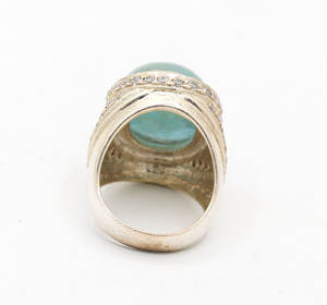 Anillo de Plata de Ley 925 con gema aguamarina Natural, joyería fina hecha a mano, para mujeres - Product Image 3