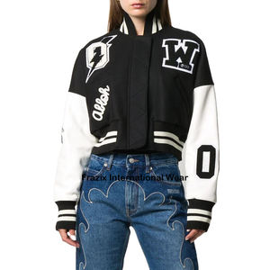 Blouson réversible en maille légère pour femme, col en V, broderie de baseball, haute qualité, extensible, nouvelle collection, vente chaude - Product Image 4