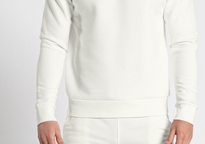 Ensemble Sweat-shirt et short à col rond en polaire à revers de grande taille ensemble de survêtements pour hommes personnalisés vierges avec logo - Product Image 6