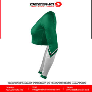 ชุดยูนิฟอร์มเต้นรำคอวีสำหรับเชียร์ลีดเดอร์แบบขายส่งสั่งทำได้สำหรับผู้ใหญ่ทุกเพศ ผลิตจากโพลีเอสเตอร์ 100% พิมพ์ลายแบบซับลิเมชั่น - Product Image 4