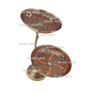 แท่นวางเค้กทองเหลืองรูปทรงกลมสำหรับใส่ขนมหวานดีไซน์สุดพิเศษ - Product Image 5