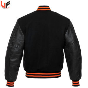 Veste universitaire avec patchs brodés de qualité personnalisée pour hommes veste de baseball respirante en laine et en cuir veste Letterman confortable - Product Image 2