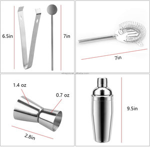 Ensemble de shakers à cocktails Lovin, outils de bar en métal pour mixologistes à domicile, essentiels modernes et durables pour les fêtes - Product Image 3