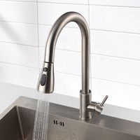 Robinet de cuisine en acier inoxydable 304, mitigeur de cuisine moderne avec douchette extractible pour évier
