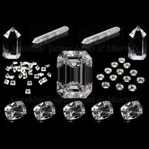 บาแกตต์7X14mm คริสตัลควอตซ์สีขาวใสตัดตามธรรมชาติพลอยหลวมสีขาวละเอียด - Product Image 2