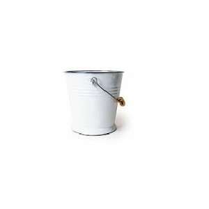 WHITE STYLISH BEST QUALITY ENAMEL ICE BUCKET GALVANIZED BUCKET HOME DECORATIVE BUCKET - Product Image 3