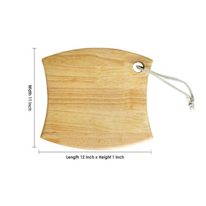 เขียงไม้สี่เหลี่ยมพร้อมเชือกแขวนสำหรับเขียงหั่นผักในครัว - Product Image 3