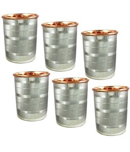 Ensemble de 2 gobelets en verre en cuivre de haute qualité Offre Spéciale de 300ml fabriqués à partir de déchets de cuivre pur au prix de gros - Product Image 1