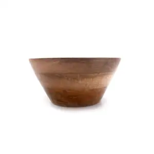 Natural Wooden Mango Serving Bowl Round Shape Handcrafted Large Wooden Mixing Salad Fruit Pasta Desert Bowl Mango Wooden Bowl